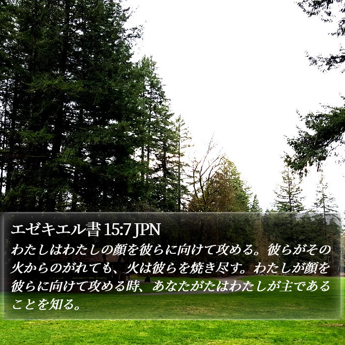 エゼキエル書 15:7 JPN Bible Study