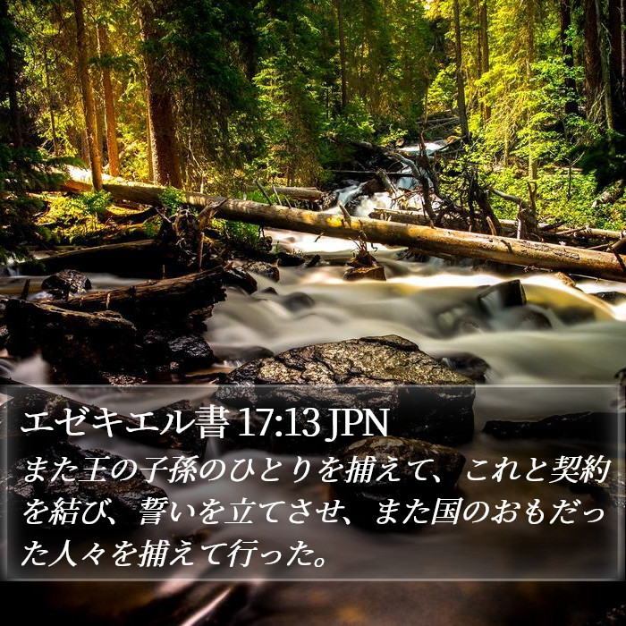 エゼキエル書 17:13 JPN Bible Study