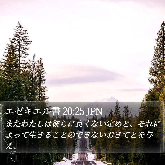 エゼキエル書 20:25 JPN Bible Study