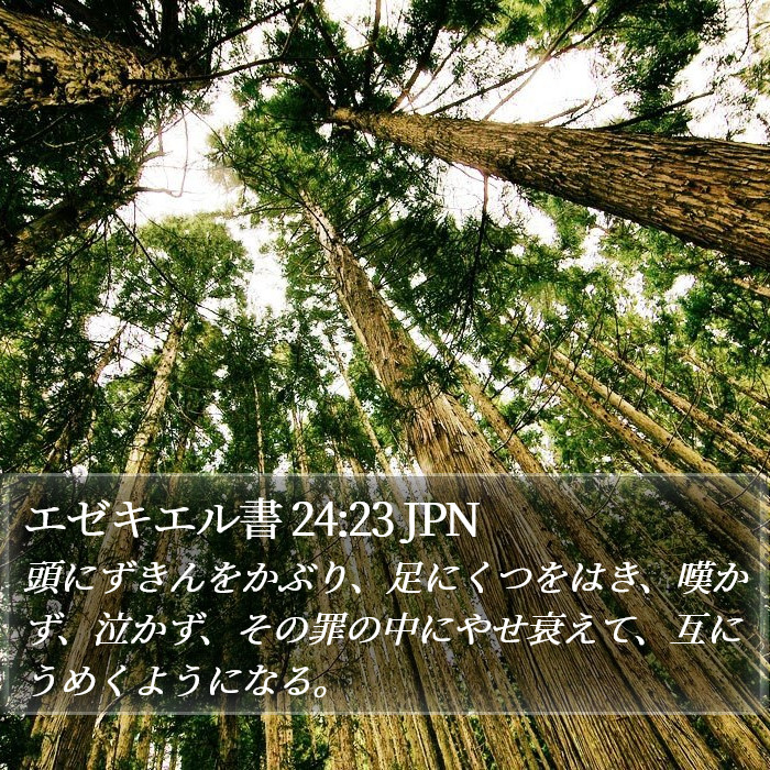 エゼキエル書 24:23 JPN Bible Study