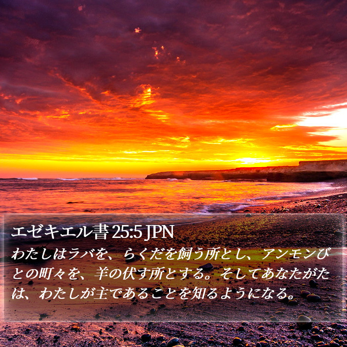 エゼキエル書 25:5 JPN Bible Study