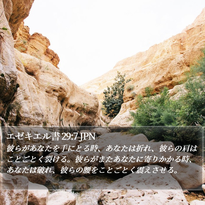 エゼキエル書 29:7 JPN Bible Study