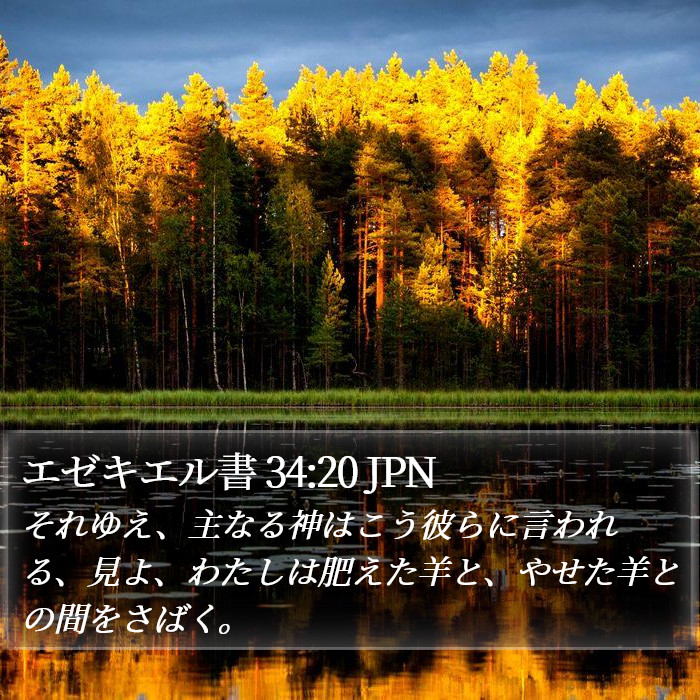 エゼキエル書 34:20 JPN Bible Study