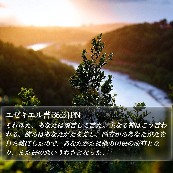 エゼキエル書 36:3 JPN Bible Study