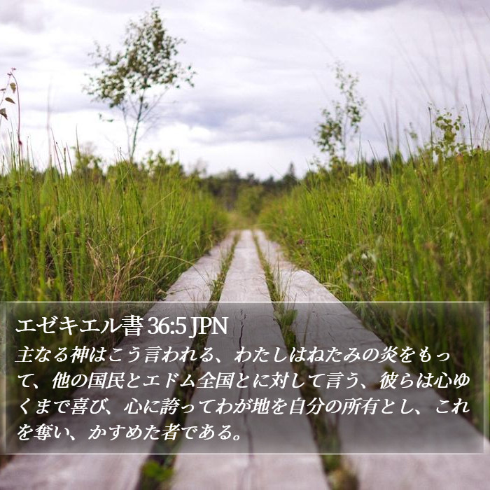 エゼキエル書 36:5 JPN Bible Study