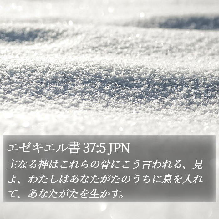 エゼキエル書 37:5 JPN Bible Study