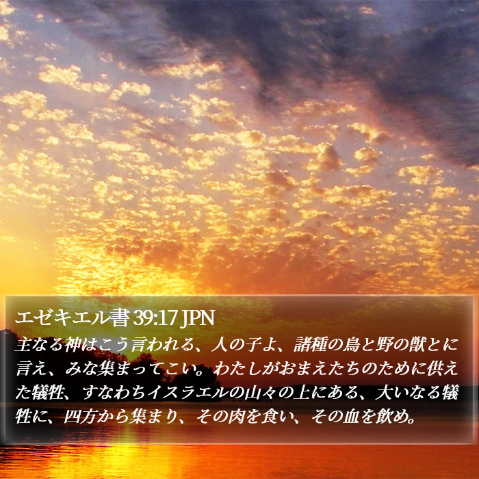 エゼキエル書 39:17 JPN Bible Study