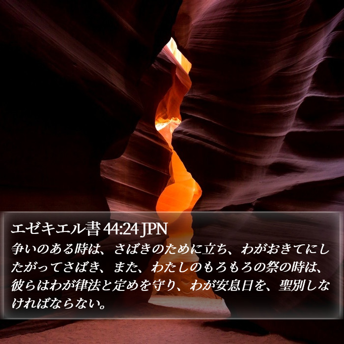 エゼキエル書 44:24 JPN Bible Study
