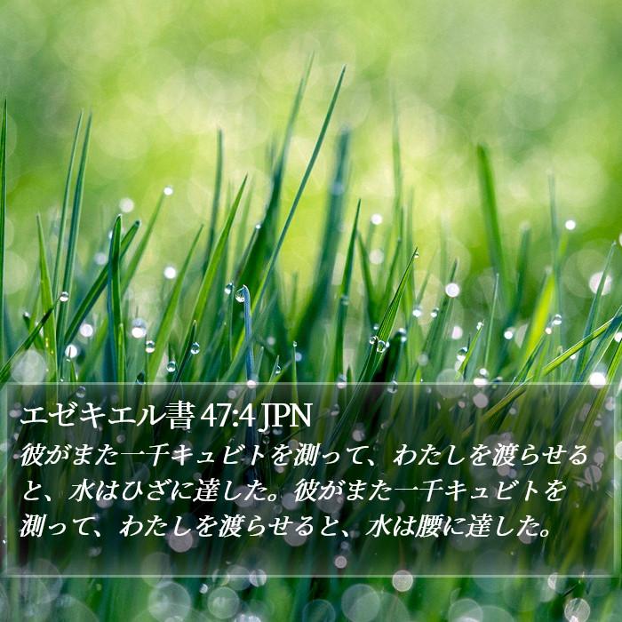 エゼキエル書 47:4 JPN Bible Study