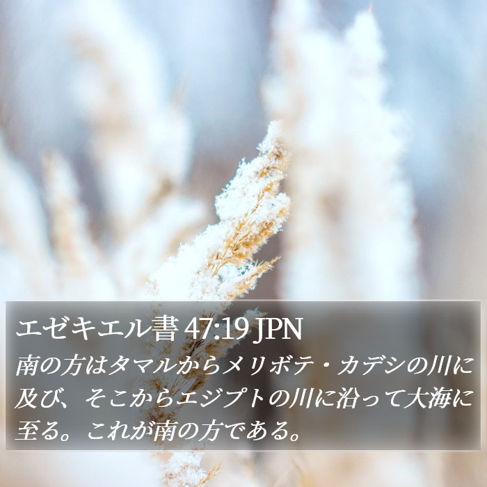 エゼキエル書 47:19 JPN Bible Study