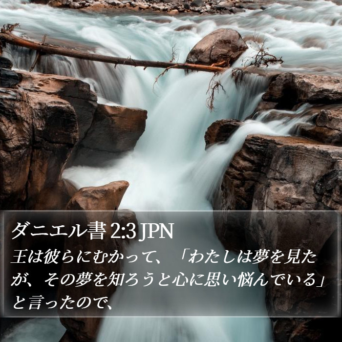 ダニエル書 2:3 JPN Bible Study