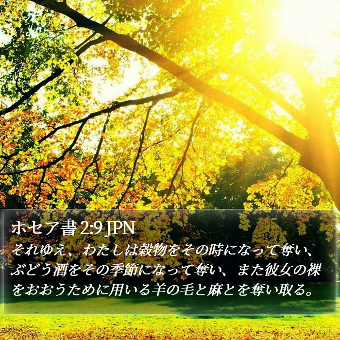 ホセア書 2:9 JPN Bible Study