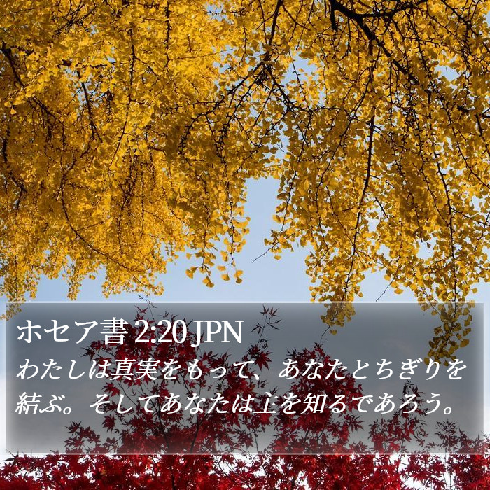 ホセア書 2:20 JPN Bible Study