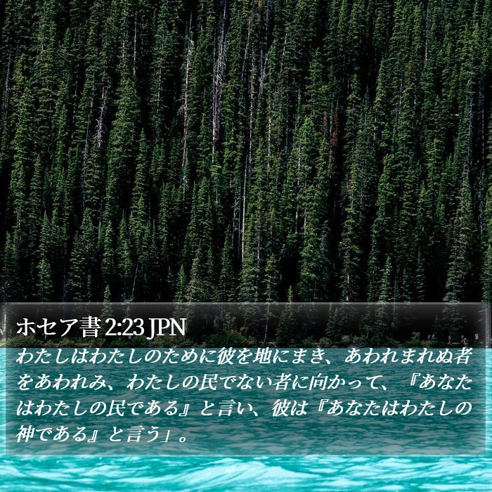 ホセア書 2:23 JPN Bible Study