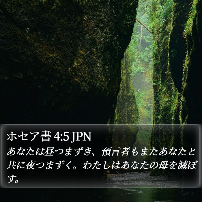 ホセア書 4:5 JPN Bible Study