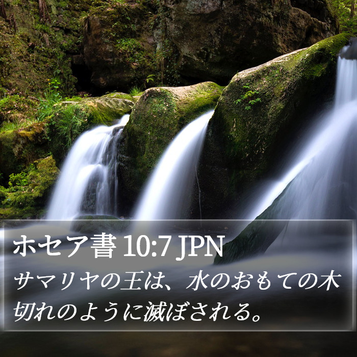 ホセア書 10:7 JPN Bible Study