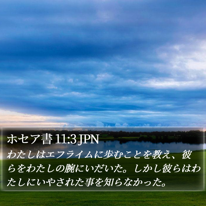 ホセア書 11:3 JPN Bible Study