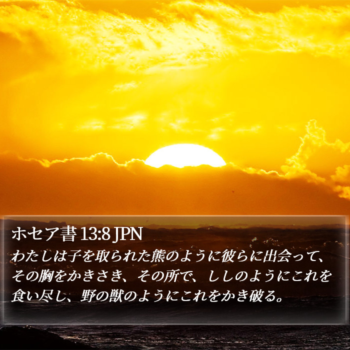 ホセア書 13:8 JPN Bible Study