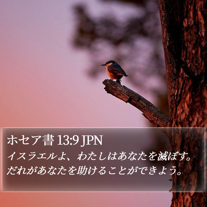 ホセア書 13:9 JPN Bible Study