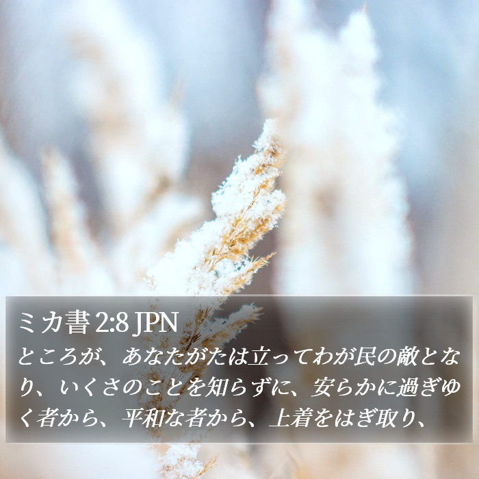 ミカ書 2:8 JPN Bible Study