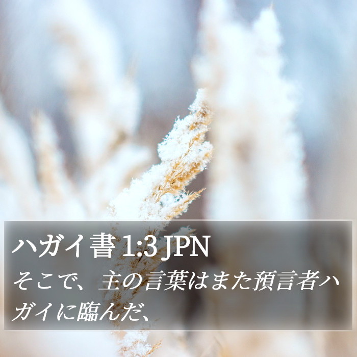 ハガイ書 1:3 JPN Bible Study