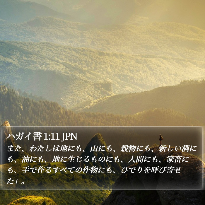 ハガイ書 1:11 JPN Bible Study