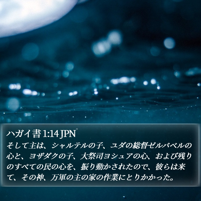 ハガイ書 1:14 JPN Bible Study