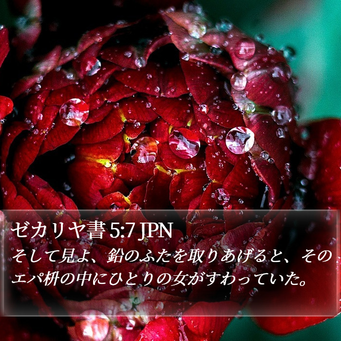 ゼカリヤ書 5:7 JPN Bible Study