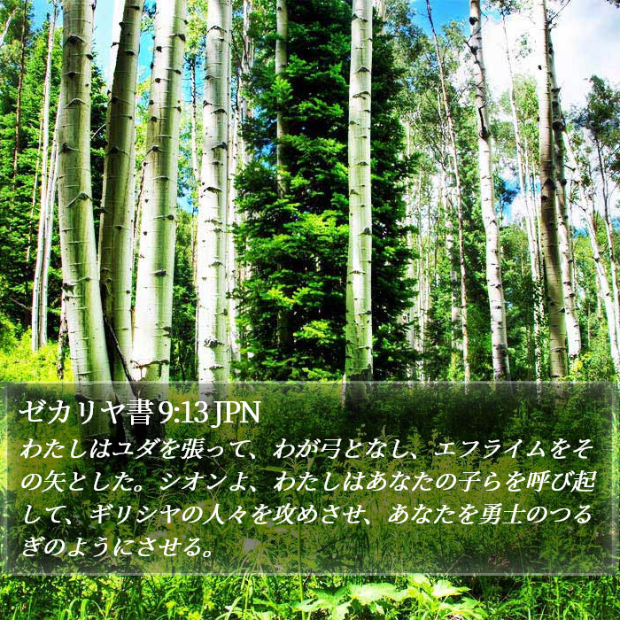 ゼカリヤ書 9:13 JPN Bible Study