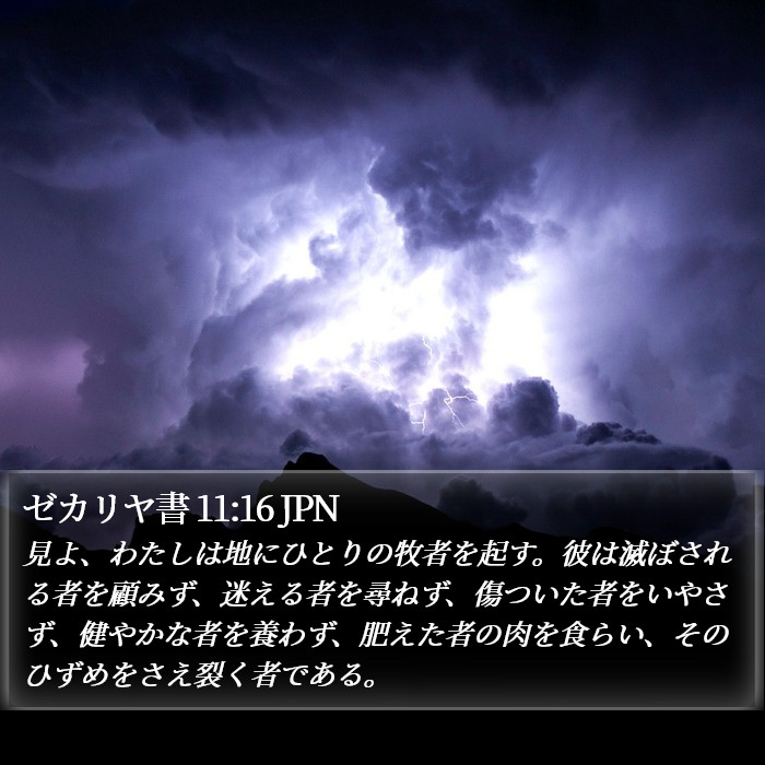 ゼカリヤ書 11:16 JPN Bible Study