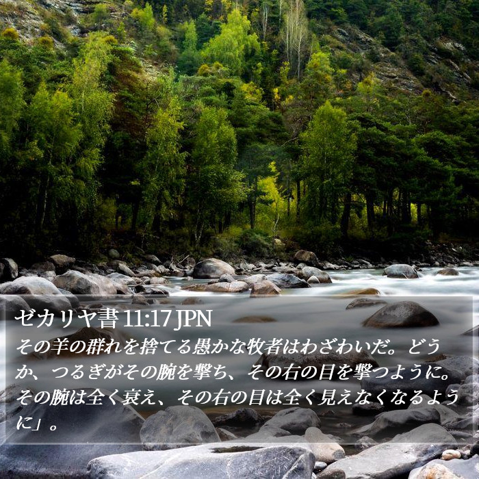 ゼカリヤ書 11:17 JPN Bible Study