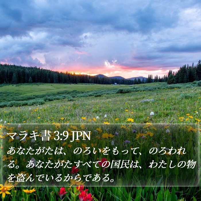 マラキ書 3:9 JPN Bible Study