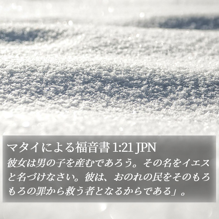 マタイによる福音書 1:21 JPN Bible Study