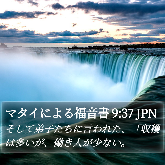 マタイによる福音書 9:37 JPN Bible Study