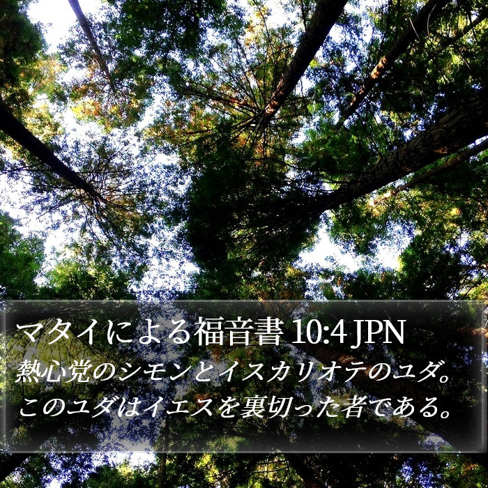 マタイによる福音書 10:4 JPN Bible Study