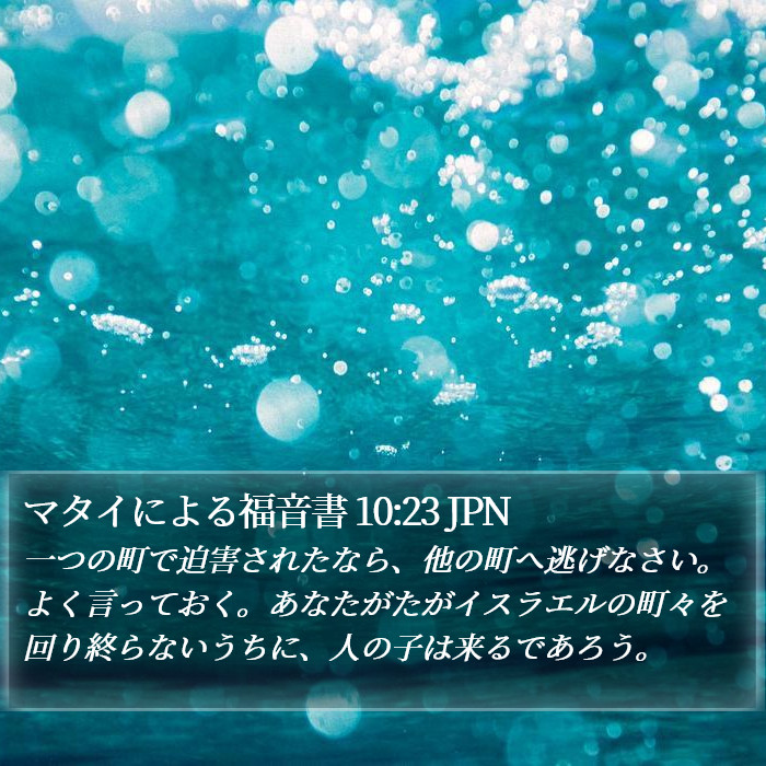 マタイによる福音書 10:23 JPN Bible Study