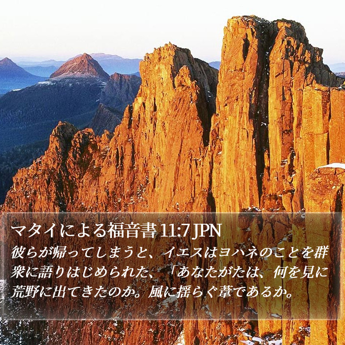 マタイによる福音書 11:7 JPN Bible Study