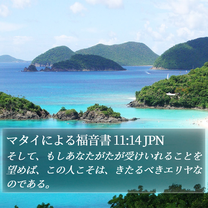 マタイによる福音書 11:14 JPN Bible Study