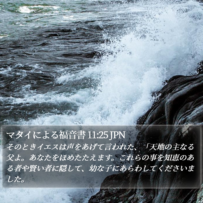 マタイによる福音書 11:25 JPN Bible Study