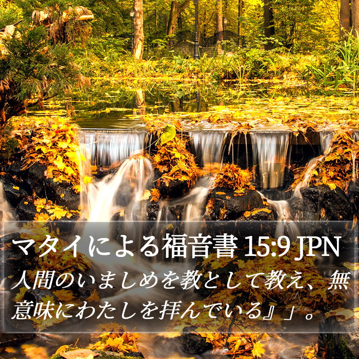 マタイによる福音書 15:9 JPN Bible Study