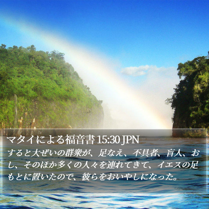 マタイによる福音書 15:30 JPN Bible Study