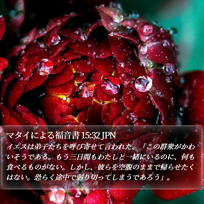 マタイによる福音書 15:32 JPN Bible Study