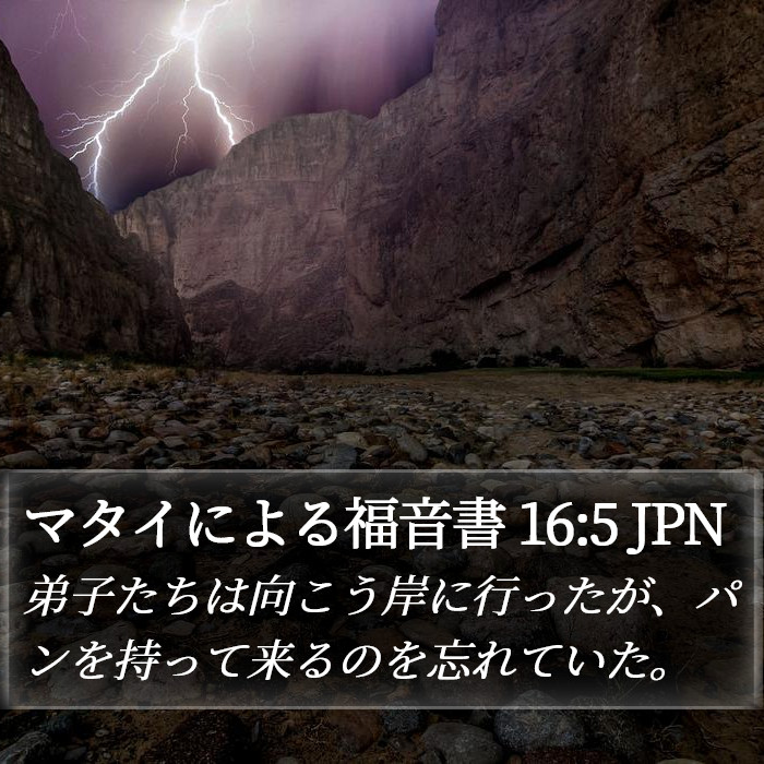 マタイによる福音書 16:5 JPN Bible Study