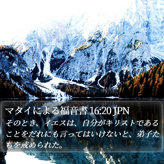 マタイによる福音書 16:20 JPN Bible Study