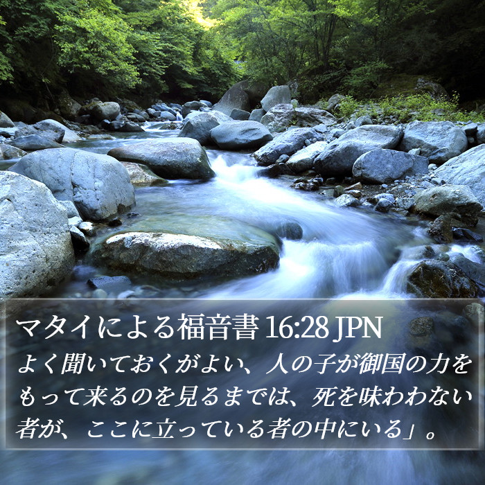マタイによる福音書 16:28 JPN Bible Study