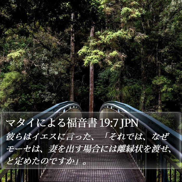 マタイによる福音書 19:7 JPN Bible Study