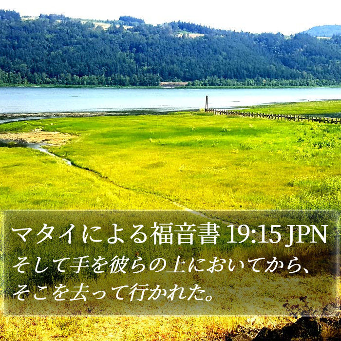 マタイによる福音書 19:15 JPN Bible Study