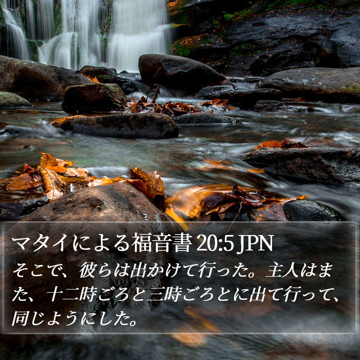 マタイによる福音書 20:5 JPN Bible Study