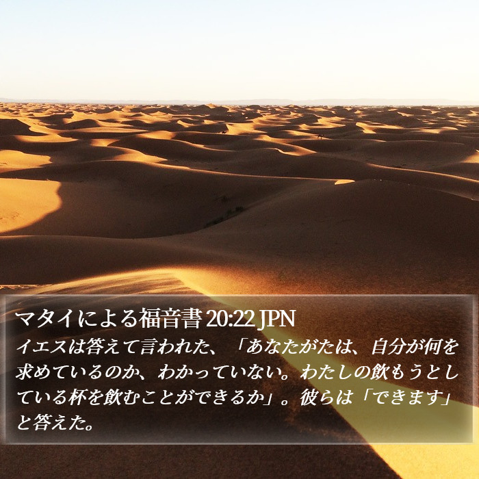 マタイによる福音書 20:22 JPN Bible Study