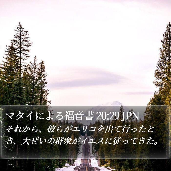 マタイによる福音書 20:29 JPN Bible Study